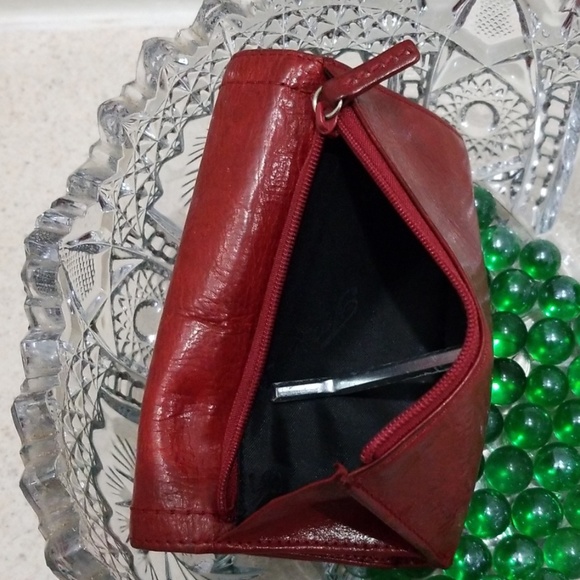 Fossil dark red leather wallet - Picture 4 of 8